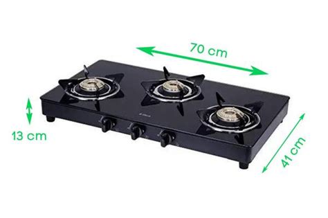 gas stove 3 burner only glass